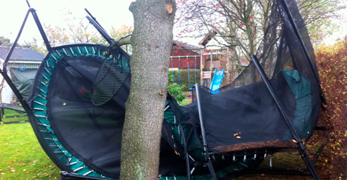 lette trin: Sådan sikrer trampolin i